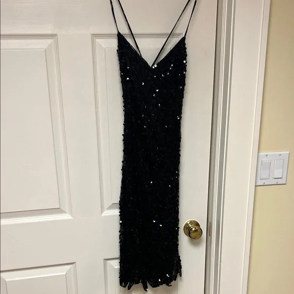 betsey johnson black sequin dress Betsey Johnson Sequin Cocktail Dress